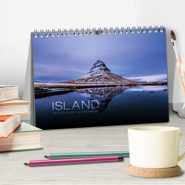 Produktbild: Island - Wundervolle Landschaften (Tischkalender 2026 DIN A5 quer), CALVENDO Monatskalender