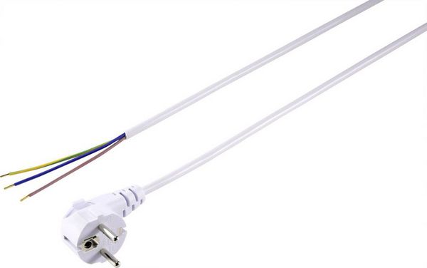 Produktbild: Sygonix SY-5043486 Strom Anschlusskabel Wei&szlig; 1.50m