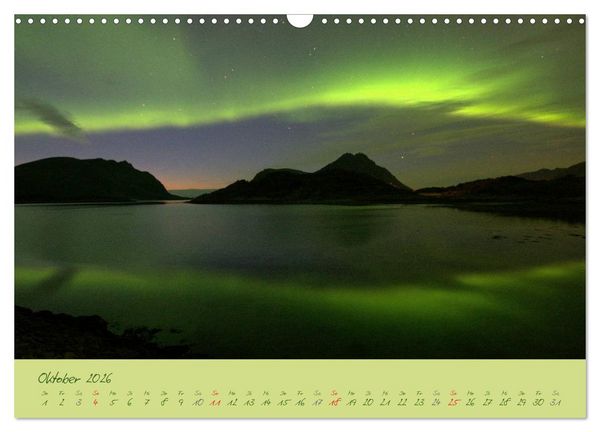 Produktbild: Nordlicht-Zauber auf den Lofoten. Aurora borealis (Wandkalender 2026 DIN A3 quer), CALVENDO Monatskalender