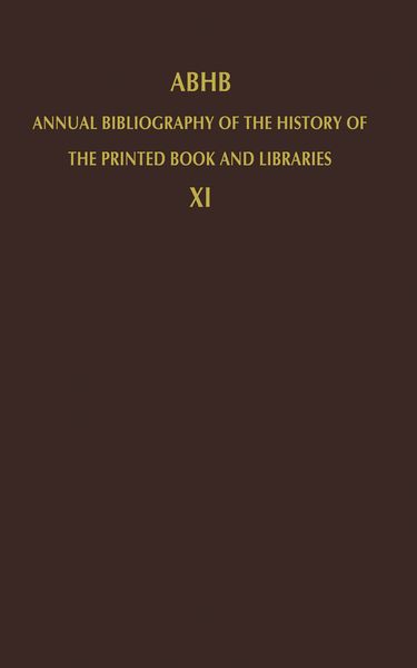 Produktbild: ABHB Annual Bibliography of the History of the Printed Book and Libraries