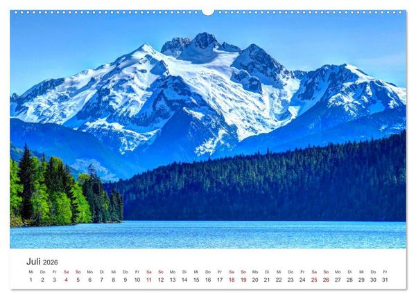 Produktbild: British Columbia - Faszination Kanada (Wandkalender 2026 DIN A2 quer), CALVENDO Monatskalender