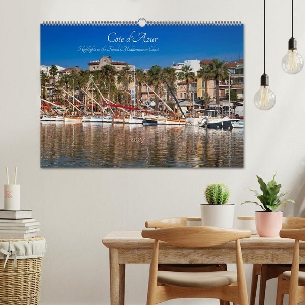Produktbild: C&ocirc;te d'Azur Highlights on the French Mediterranean Coast (Wall Calendar 2027 DIN A2 landscape), CALVENDO 12 Month Wall Calendar