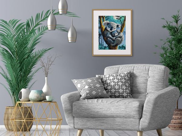 Schipper 609240907 - Malen nach Zahlen, Koala mit Baby, 24x30cm