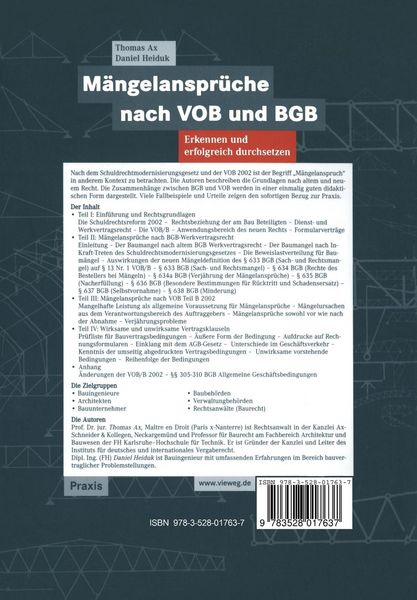 Produktbild: M&auml;ngelanspr&uuml;che nach VOB und BGB