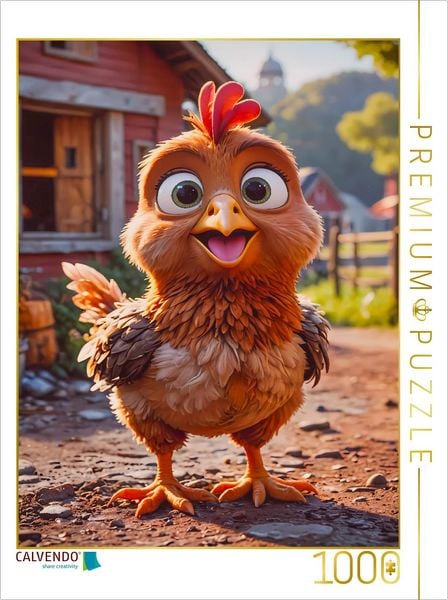 CALVENDO Puzzle Der Hahn als Kücken | 1000 Teile Lege-Größe 64x48cm Foto-Puzzle für glückliche Stunden