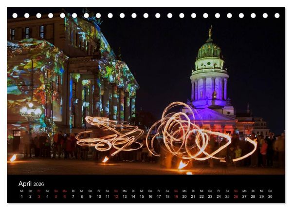 Produktbild: Berlin bei Nacht (Tischkalender 2026 DIN A5 quer), CALVENDO Monatskalender