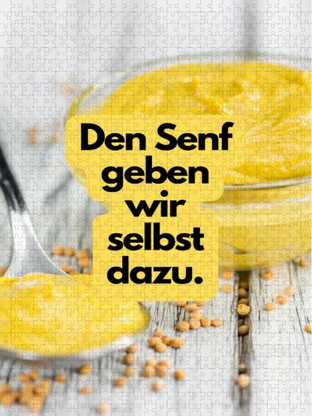 Produktbild: CALVENDO Puzzle Den Senf geben wir selbst dazu. | 1000 Teile Lege-Gr&ouml;&szlig;e 64x48cm Foto-Puzzle f&uuml;r gl&uuml;ckliche Stunden