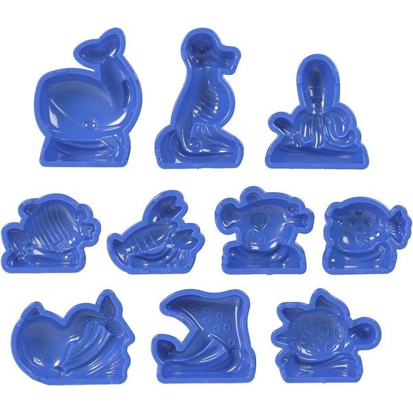 Produktbild: Creativ Company Sandy Clay, Wasserwelt, Natur, 1 Set, 10 F&ouml;rmchen + 600g Sand