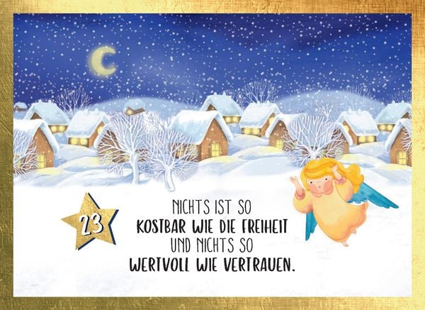 Produktbild: Jeden Tag ein Schutzengel f&uuml;r dich | Adventskalender mit Aufsteller