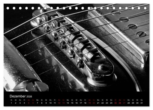 Produktbild: Regelwerke - Details alter E-Gitarren (Tischkalender 2026 DIN A5 quer), CALVENDO Monatskalender