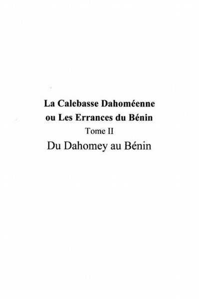 Produktbild: La Calebasse Dahomeenne Ou Leserrances Du Benin