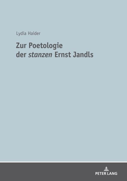 Produktbild: Zur Poetologie der &laquo;stanzen&raquo; Ernst Jandls