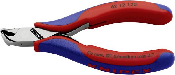Produktbild: Knipex 62 12 120 Elektronik- u. Feinmechanik Schr&auml;gschneider ohne Facette 120mm