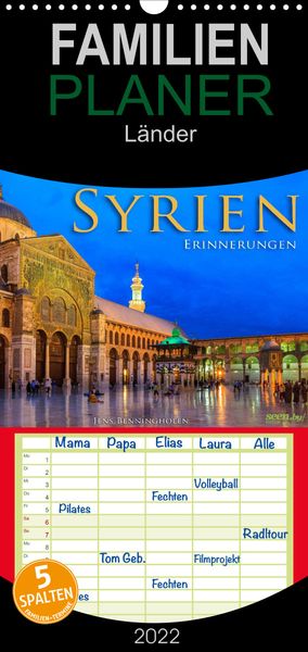 Produktbild: Familienplaner Syrien - Erinnerungen (Wandkalender 2022 , 21 cm x 45 cm, hoch)