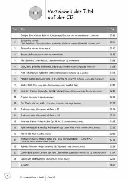 Produktbild: 20 x Musik f&uuml;r 45 Minuten - Klasse 1/2 - Band 2