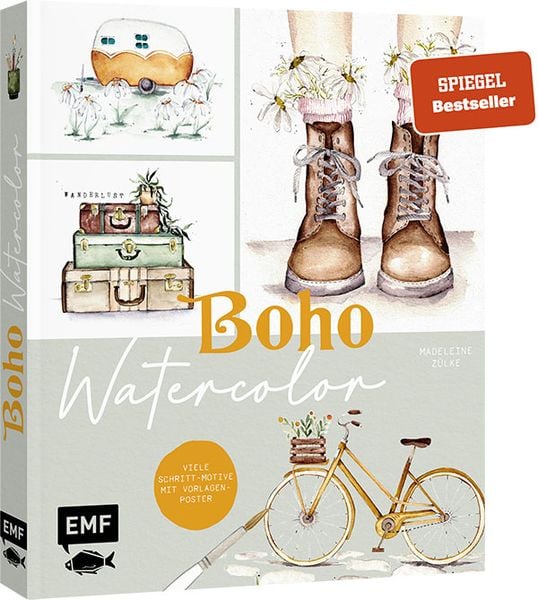 Boho Watercolor, Gebundene Ausgabe von Madeleine Zülke, Edition Michael Fischer / EMF Verlag, 9783745916089