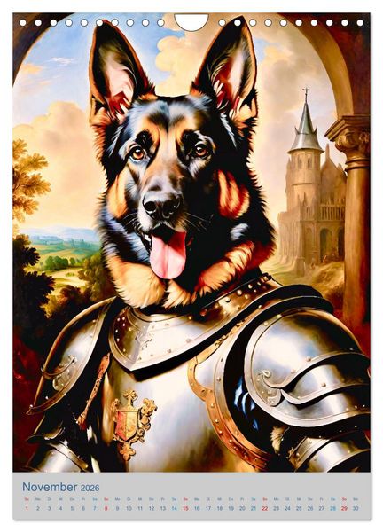 Produktbild: Ritter der Hunderunde (Wandkalender 2026 DIN A4 hoch), CALVENDO Monatskalender