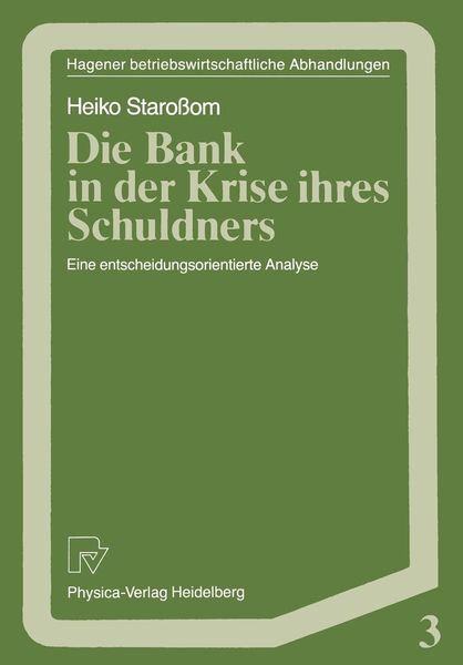 Produktbild: Die Bank in der Krise ihres Schuldners