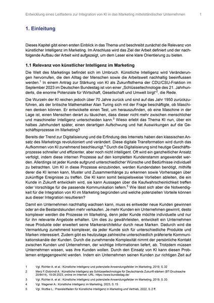 Produktbild: Entwicklung eines Leitfadens zur Integration von KI in das Marketing mittelst&auml;ndischer Unternehmen
