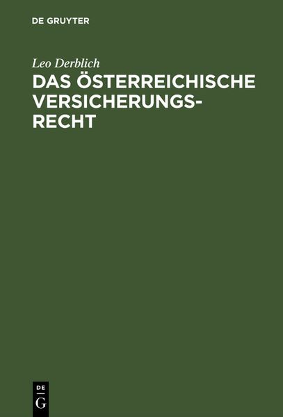 Produktbild: Das &ouml;sterreichische Versicherungsrecht