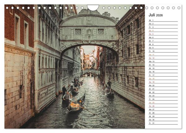 Produktbild: Traumstadt Venedig (Wandkalender 2026 DIN A4 quer), CALVENDO Monatskalender