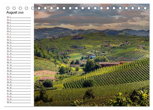 Produktbild: Piemont und Turin (Tischkalender 2026 DIN A5 quer), CALVENDO Monatskalender