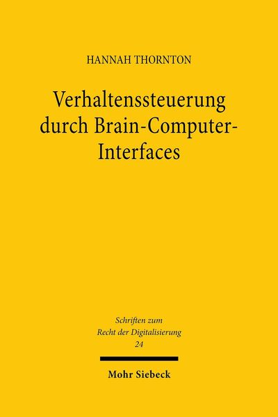 Produktbild: Verhaltenssteuerung durch Brain-Computer-Interfaces
