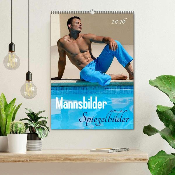 Produktbild: Mannsbilder Spiegelbilder (Wandkalender 2026 DIN A2 hoch), CALVENDO Monatskalender