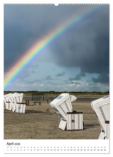 Produktbild: Strand der Sehnsucht - Sankt Peter-Ording (hochwertiger Premium Wandkalender 2026 DIN A2 hoch), Kunstdruck in Hochglanz