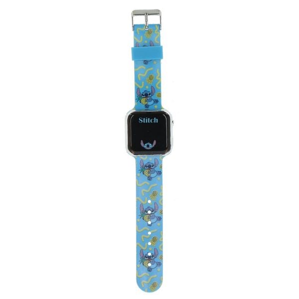 Produktbild: Accutime LED-Kinderuhr Lilo & Stitch (blau), Stitch Digitaluhr mit LED-Anzeige