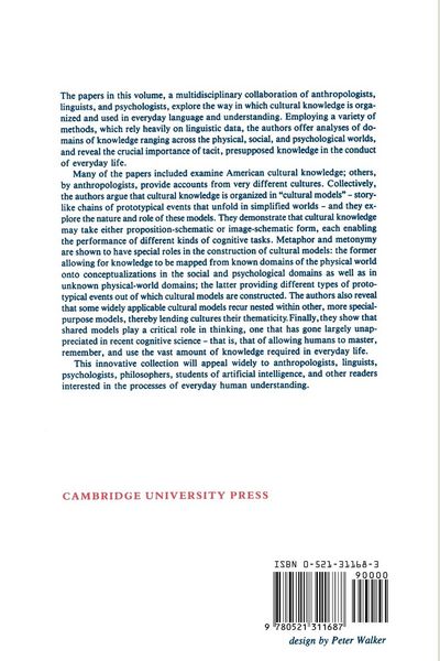 Produktbild: Cultural Models in Language and Thought