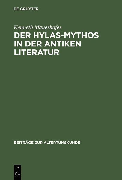 Produktbild: Der Hylas-Mythos in der antiken Literatur