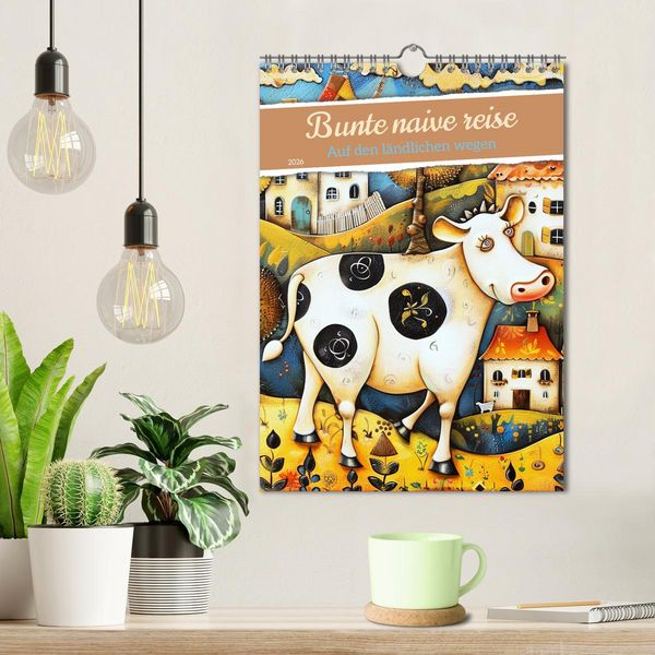 Produktbild: Bunte naive reise (Wandkalender 2026 DIN A4 hoch), CALVENDO Monatskalender