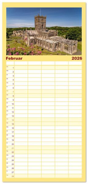 Produktbild: Familienplaner 2026 - Gro&szlig;britannien - Wales mit 5 Spalten (Wandkalender, 21 x 45 cm) CALVENDO