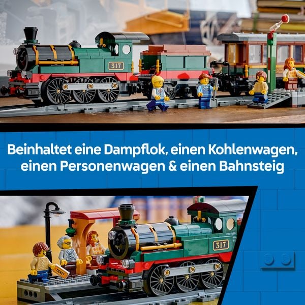 Produktbild: LEGO City 60511 Klassischer Dampfzug, Bauset mit Spielzeugzug f&uuml;r Kinder ab 7 Jahren