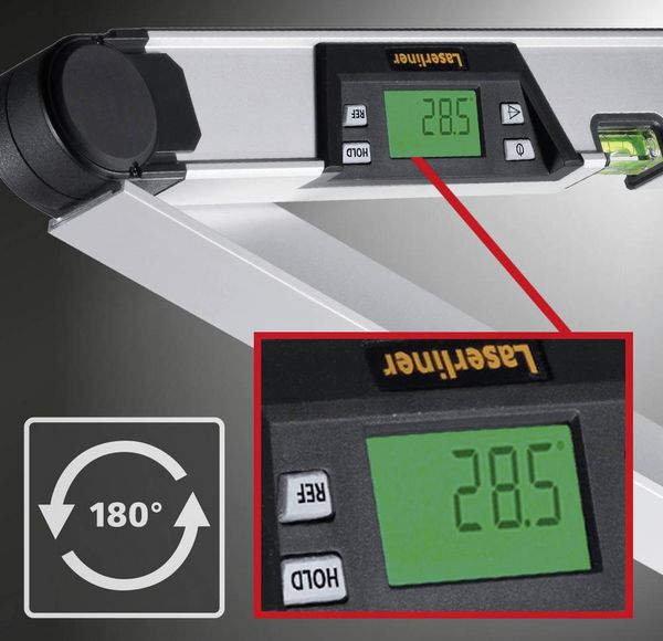 Produktbild: Laserliner ARCOMASTER 40 075.130A-40 Digitaler Winkelmesser 400mm 220&deg;