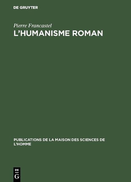 Produktbild: L'humanisme roman