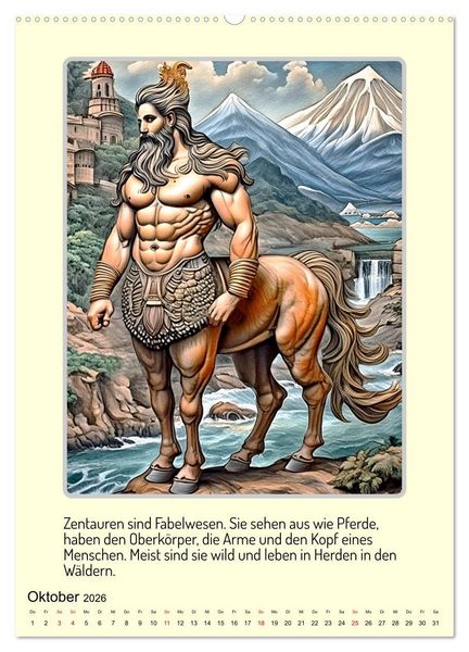 Produktbild: Mythologische Gestalten der griechischen Antike (hochwertiger Premium Wandkalender 2026 DIN A2 hoch), Kunstdruck in Hochglanz