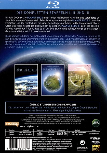 Produktbild: PLANET ERDE - Die komplette Kollektion - Die kompletten Staffeln I, II und III in einer Box [10 BRs]