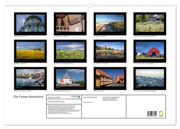 Produktbild: Die Farben Bornholms (Wandkalender 2026 DIN A2 quer), CALVENDO Monatskalender