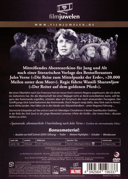 Produktbild: Der f&uuml;nfzehnj&auml;hrige Kapit&auml;n (DEFA Filmjuwelen)