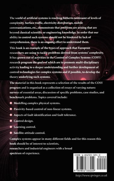 Produktbild: Control of Complex Systems