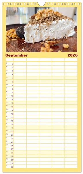 Produktbild: Familienplaner 2026 - Franz&ouml;sische Tr&uuml;ffelwelten mit 5 Spalten (Wandkalender, 21 x 45 cm) CALVENDO