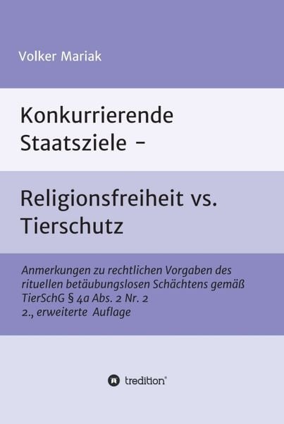 Produktbild: Konkurrierende Staatsziele - Religionsfreiheit vs. Tierschutz