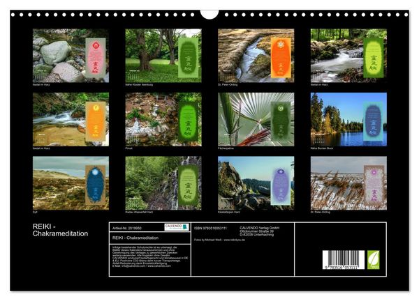 Produktbild: REIKI - Chakrameditation (Wandkalender 2026 DIN A3 quer), CALVENDO Monatskalender