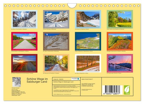 Produktbild: Sch&ouml;ne Wege im Salzburger Land (Wandkalender 2026 DIN A4 quer), CALVENDO Monatskalender