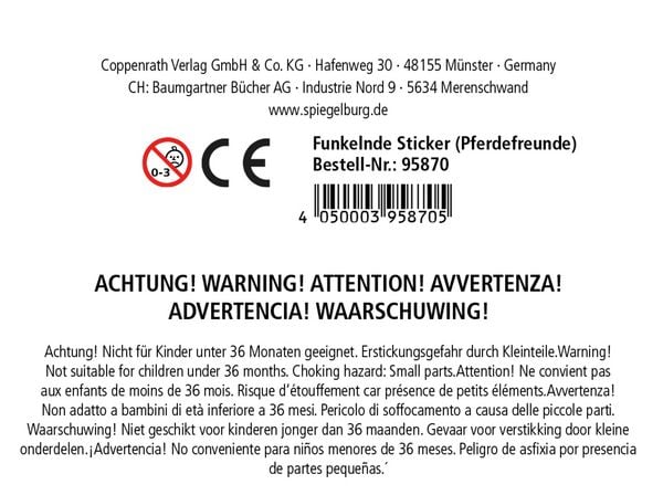 Produktbild: Funkelnde Sticker Pferdefreunde