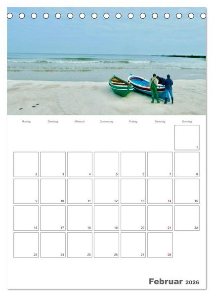 Produktbild: Wangerooge - Gl&uuml;cksort f&uuml;r Gro&szlig; und Klein (Tischkalender 2026 DIN A5 hoch), CALVENDO Monatskalender