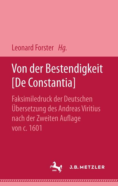 Produktbild: Von der Bestendigkeit [De Constantia]