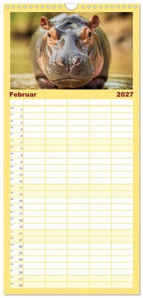 Produktbild: Familienplaner 2027 - Babys der Wildnis mit 5 Spalten (Wandkalender, 21 x 45 cm) CALVENDO